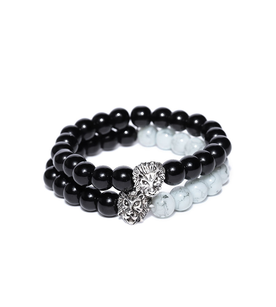 YouBella Set of 2 Beaded Elasticated Bracelets